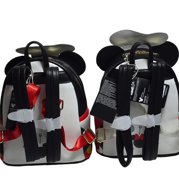 Loungefly Disney Mickey & Minnie Chef Cosplay Mini Backpacks NWT - Picture 2 of 7